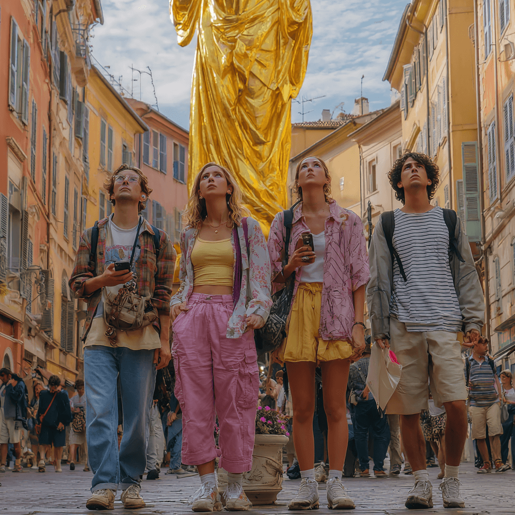 Visitors exploring a cultural destination with Roam